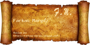 Farkas Margó névjegykártya