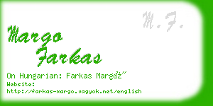 margo farkas business card